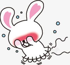 害羞兔子卡通兔子高清图片