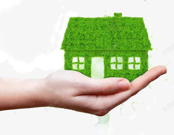 手心里的房子模型png免抠素材_新图网 https://ixintu.com 房子模型 手心里 爱护 环境 绿色
