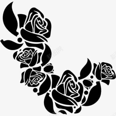 装饰花玫瑰图标图标