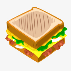 彩色早餐彩色的三明治食物高清图片