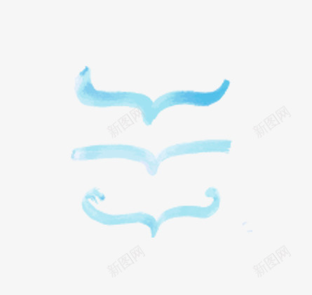 春意水蓝色手绘括号多个png免抠素材_新图网 https://ixintu.com 多个 彩色括号 手绘 括号 春意 水蓝色