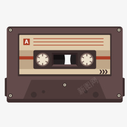 复古收音机卡通复古磁带矢量图高清图片