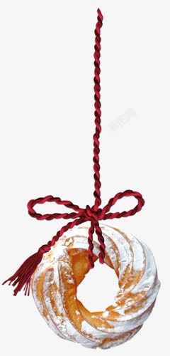 绳子吊着的甜甜圈素材