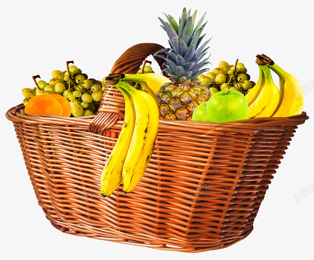 美味的水果篮png免抠素材_新图网 https://ixintu.com 橘子 水果篮 美味 美味的 美味的水果 苹果 菠萝 香蕉