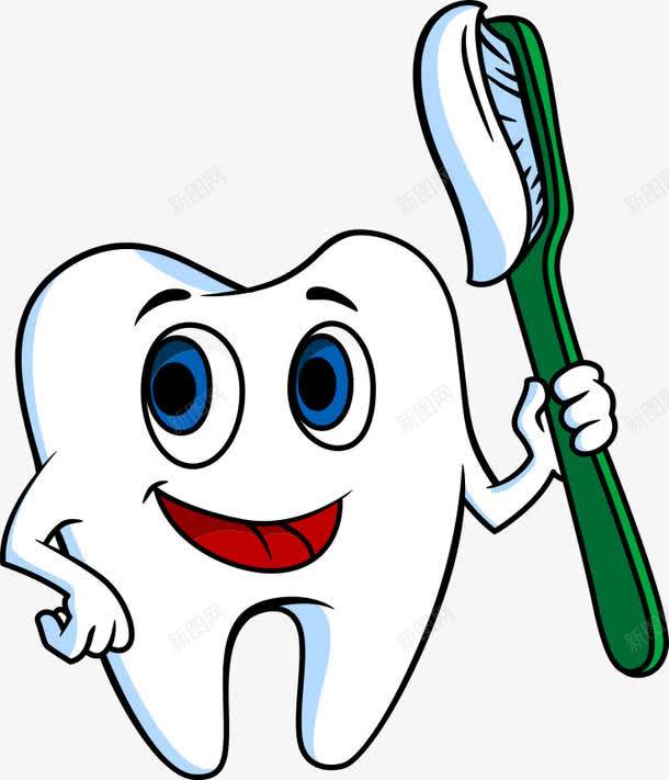 绿色牙刷牙齿png免抠素材_新图网 https://ixintu.com 保护牙齿 健康牙齿 口腔护理 洁白牙齿 牙齿 绿色牙刷