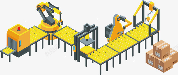 黄色的传输带和包裹矢量图eps免抠素材_新图网 https://ixintu.com 传送带 包裹 包裹png 包裹矢量图 黄色 矢量图