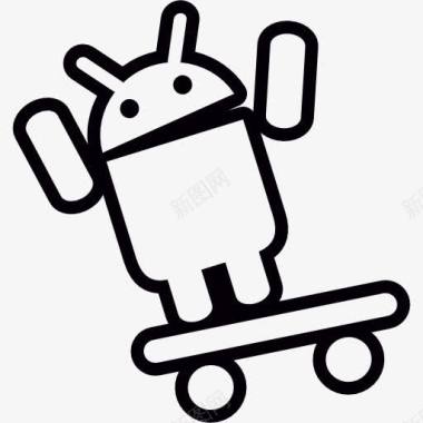 Android在滑板与武器图标图标