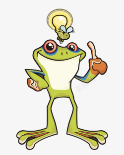 求偶交配卡通萤火虫青蛙高清图片