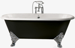 黑色浴具浴缸高清图片