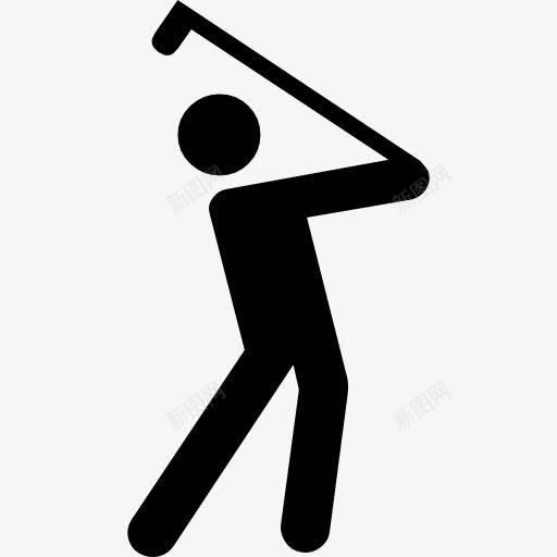 高尔夫球员击球图标png_新图网 https://ixintu.com 休闲 体育 爱好 高尔夫 高尔夫俱乐部