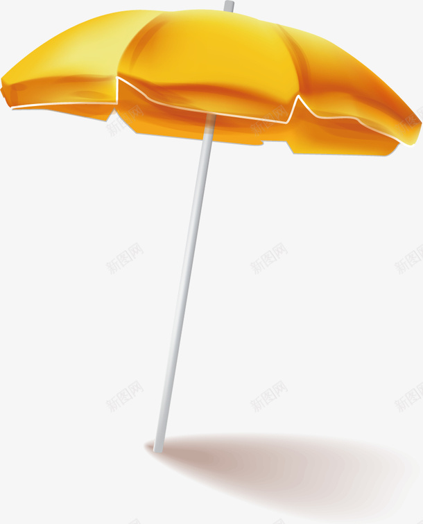 卡通黄色太阳伞简图png免抠素材_新图网 https://ixintu.com 卡通 太阳伞 打伞 折叠 撑开的 黄色太阳伞