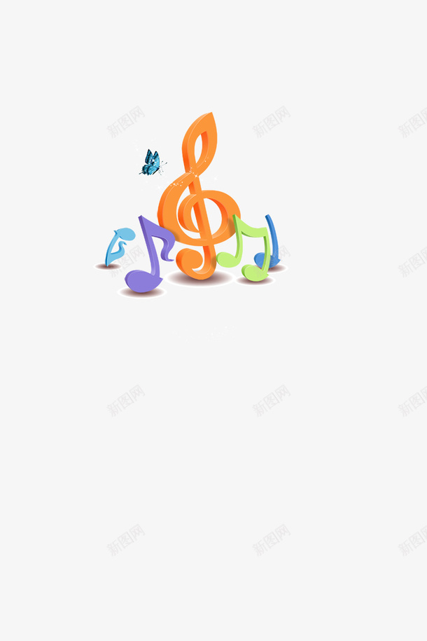跳动的音乐符号psd免抠素材_新图网 https://ixintu.com 多色彩 平面 网页 音乐