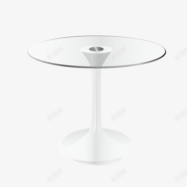 白色玻璃圆桌png免抠素材_新图网 https://ixintu.com 免抠图 咖啡厅桌子 圆桌 大气 玻璃 白色