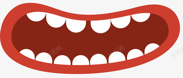 鲜红的卡通大嘴巴矢量图eps免抠素材_新图网 https://ixintu.com 人类嘴巴 卡通 卡通大嘴巴 嘴巴 扁平风格 矢量嘴巴 鲜红色 矢量图