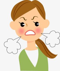 愤怒的女人愤怒抱怨的女人卡通高清图片