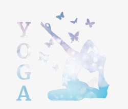 瑜伽素材背景海报瑜伽logo图标高清图片