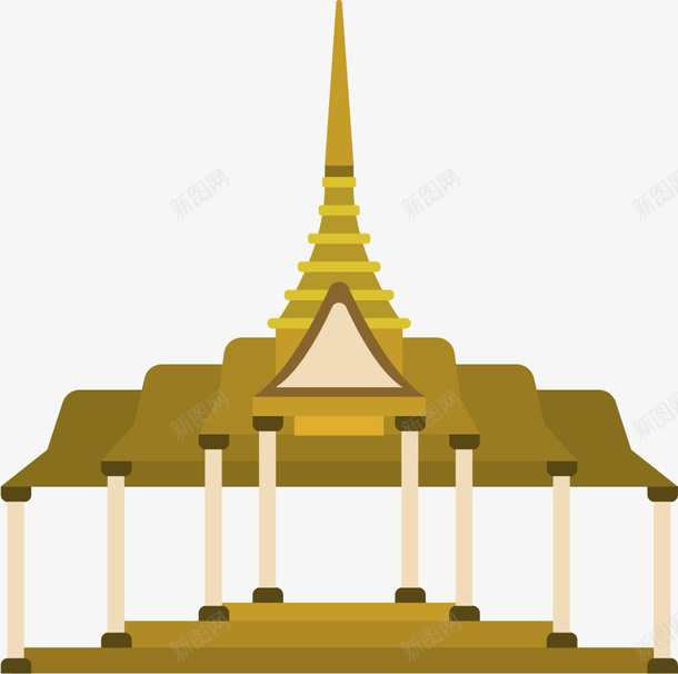 皇宫卡通风格png免抠素材_新图网 https://ixintu.com 卡通风格 柬埔寨 柬埔寨符号 柬埔寨风景 特色 皇宫