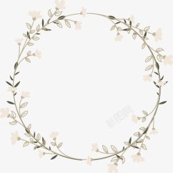 彩绘风格白色婚礼花环头饰高清图片