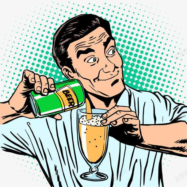 喝酒的男人png免抠素材_新图网 https://ixintu.com 会餐 卡通 卡通男人 啤酒 喝酒 手绘 手绘男人 男人 聚会 酒水