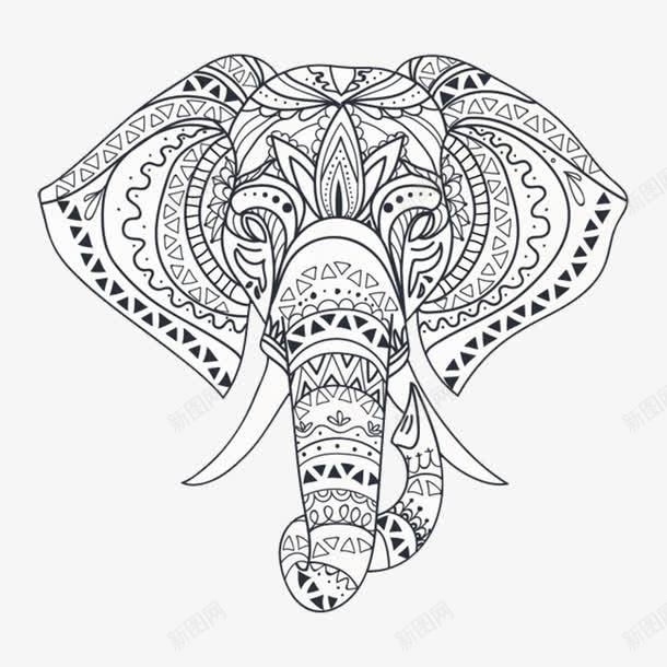 手绘印度大象png免抠素材_新图网 https://ixintu.com 元素 印度 大象 手绘