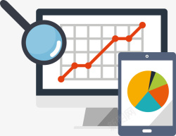 数据分析图案手绘扁平化数据分析图案高清图片