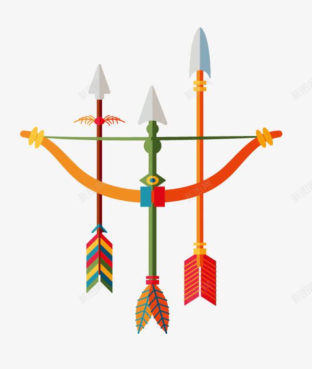 印第安弓箭png免抠素材_新图网 https://ixintu.com 射箭 弓箭 打猎 捕捉 获取食物
