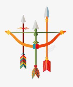 印第安弓箭素材