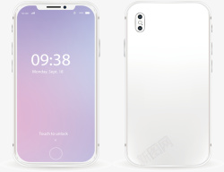 白色iphone白色的苹果手机矢量图高清图片
