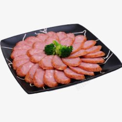 红烧猪肠哈尔滨风味环形红肠高清图片