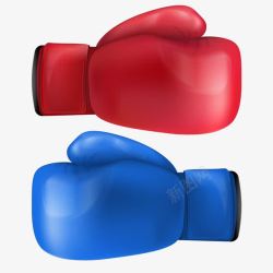 争斗红色和蓝色拳击手套插画高清图片