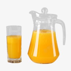大扎果汁橙子扎壶果汁扎壶扎壶和杯子高清图片