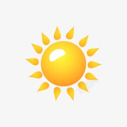 矢量PN太阳图标卡通太阳图标黄色太阳pn高清图片