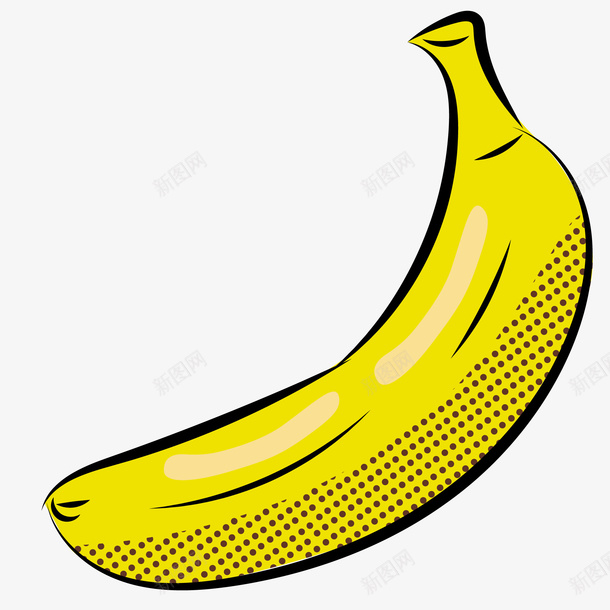 波普风装饰香蕉元素png免抠素材_新图网 https://ixintu.com 手绘 波普 波普风 波普风格 装饰图案 香蕉
