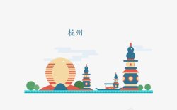 杭州美景城市映像高清图片