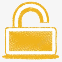 黄色解锁图标png_新图网 https://ixintu.com decrypt decrypted encrypt encrypted lock padlock private unlock yellow 加密 挂锁 私人 解密 解锁 锁 黄色的