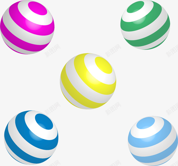 3D旋转球png免抠素材_新图网 https://ixintu.com 3D旋转 png 球 立体球 装饰