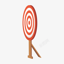 红色箭靶红色圆形的箭靶芯高清图片