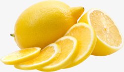 黄色切片柠檬素材