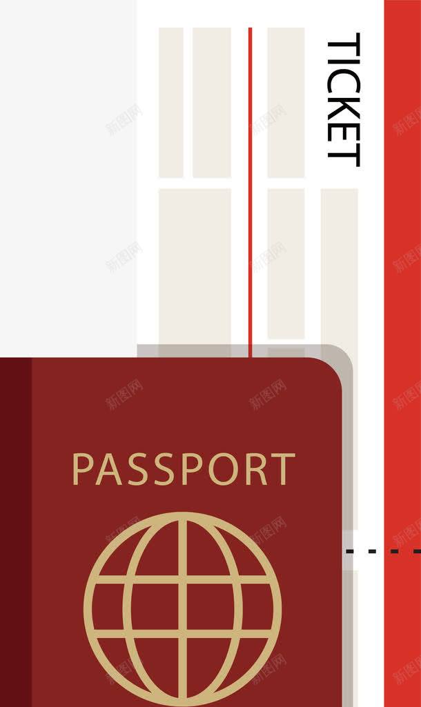 旅游护照飞机票png免抠素材_新图网 https://ixintu.com 出国旅游 护照 旅游季 机票 矢量png 飞机票