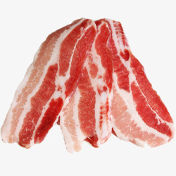 新鲜冷冻黑猪肉二级厚切烤猪五花肉片高清图片