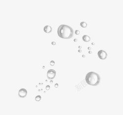 效果元素水珠白色泡泡素材