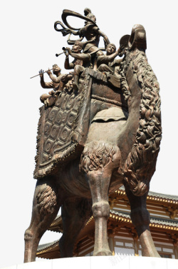 高大骆驼西域雕像高清图片