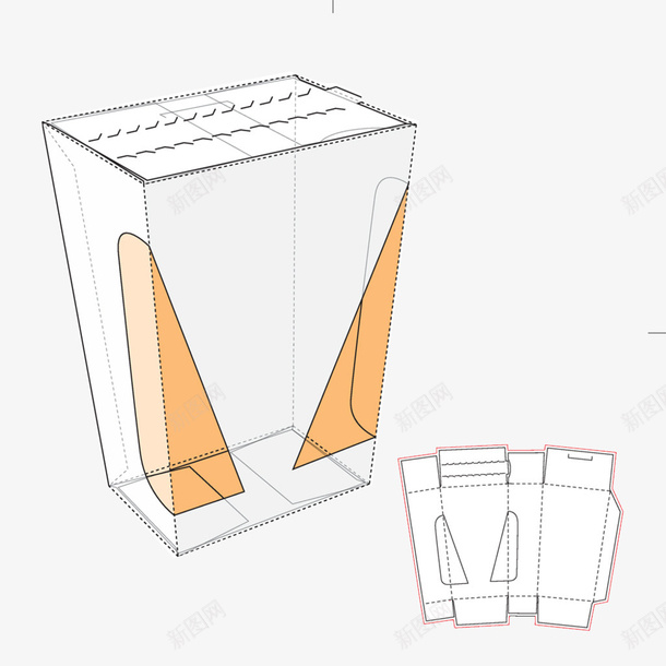 立体棱柱包装结构模型png免抠素材_新图网 https://ixintu.com 包装 包装结构图 折叠 棱柱 模型 盒子 立体 结构 解析