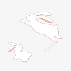奔跑的兔子卡通兔子高清图片