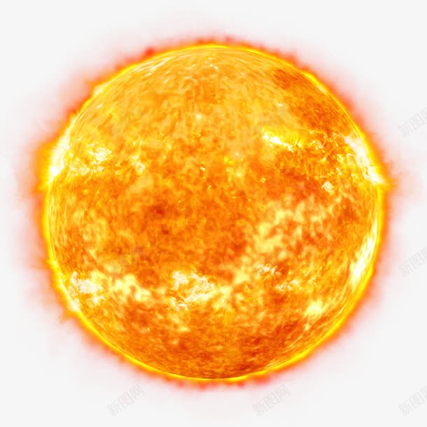 红色爆发的太阳png免抠素材_新图网 https://ixintu.com 发光 太阳 爆发的太阳 红太阳 红色