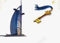 古典钥匙迪拜帆船酒店高清图片