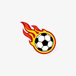 带火焰的足球卡通足球火球球赛图标高清图片