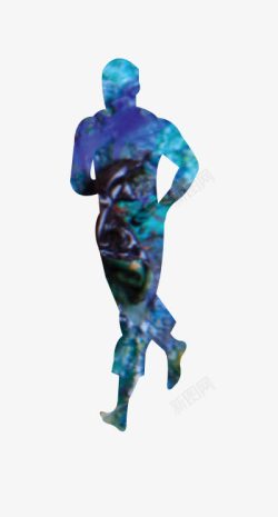 舞蹈室内彩色跑步男子高清图片