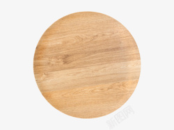 棕色木质纹理圆木盘实物素材