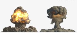 灰色蘑菇导弹爆炸烟雾高清图片